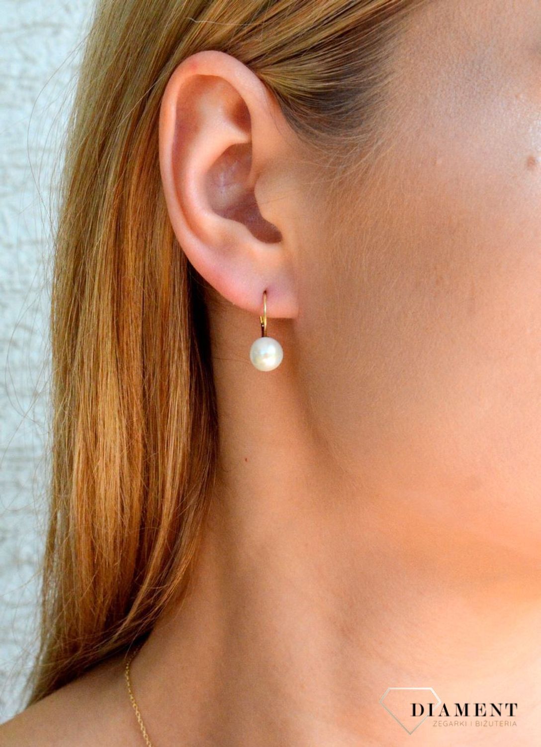 Złote kolczyki 585 wiszące perły KL 3577A.jpg